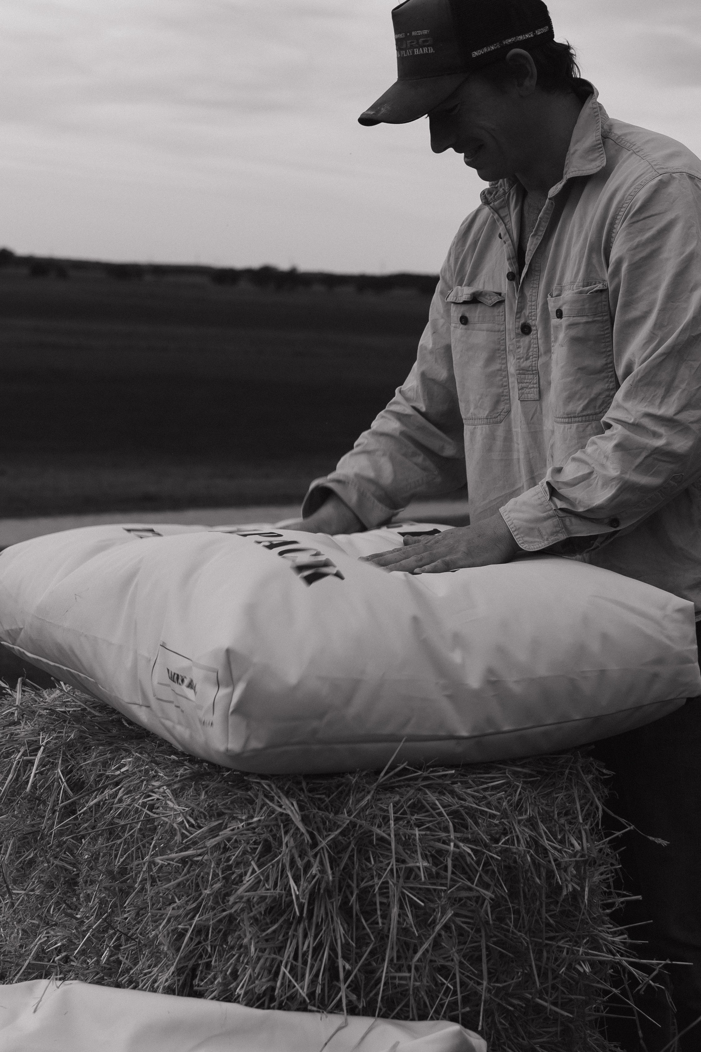 Close-up of The Woolpack Dog Bed ballistic canvas fabric and zipper — Plains Rural